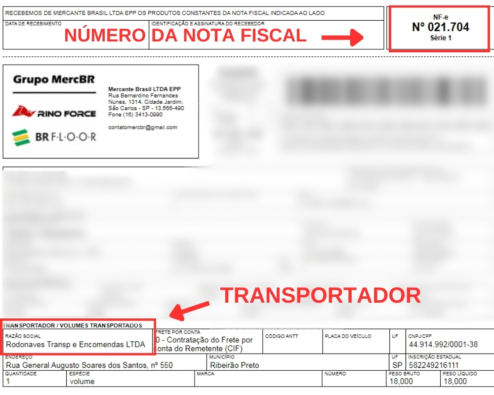 Exemplo de Nota Fiscal